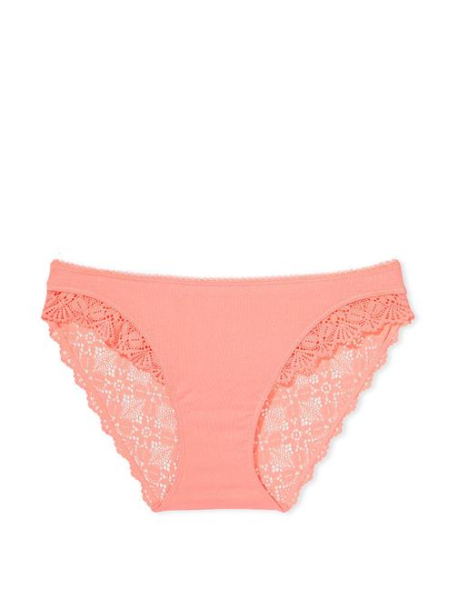 Arkası Dantelli Esnek Pamuklu Bikini Külot