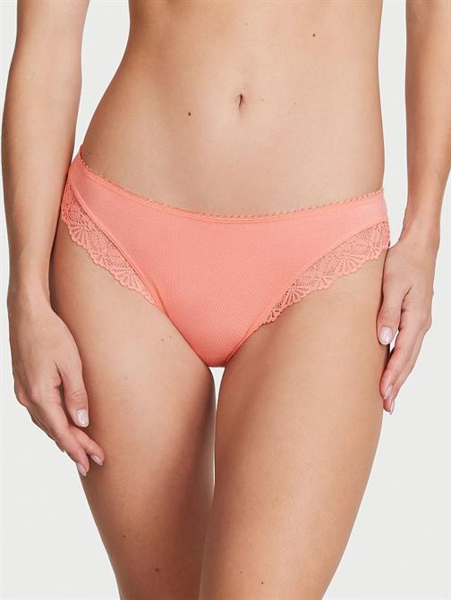 Arkası Dantelli Esnek Pamuklu Bikini Külot