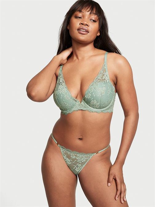 Ayarlanabilir Askılı Dantel V-String Külot