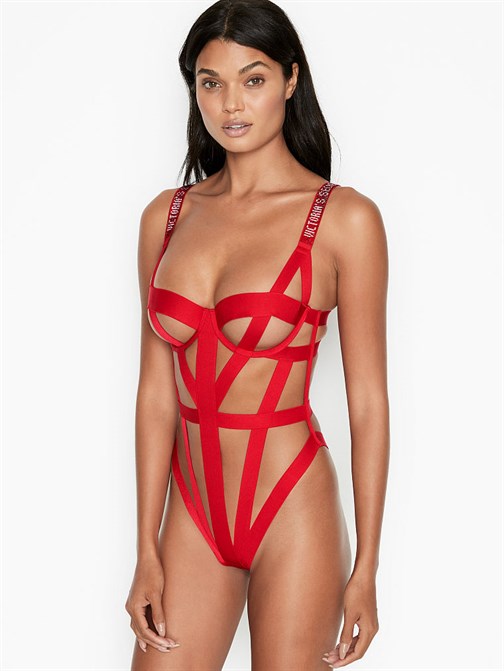 Very Sexy Bantlı Logo Işıltılı Askılı Teddy