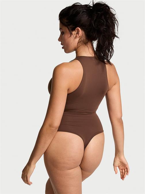 Base Dik Yaka Esnek Bodysuit