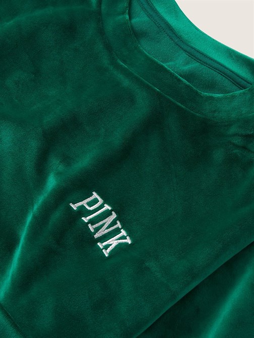 BİSİKLET YAKA KADİFE SWEATSHIRT