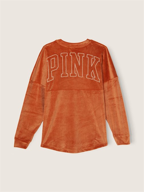 Bisiklet Yaka Kadife Sweatshirt