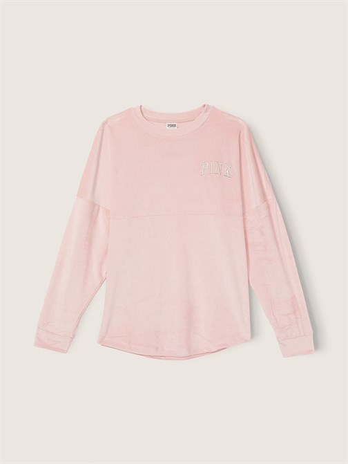 Bisiklet Yaka Kadife Sweatshirt