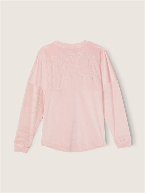 Bisiklet Yaka Kadife Sweatshirt