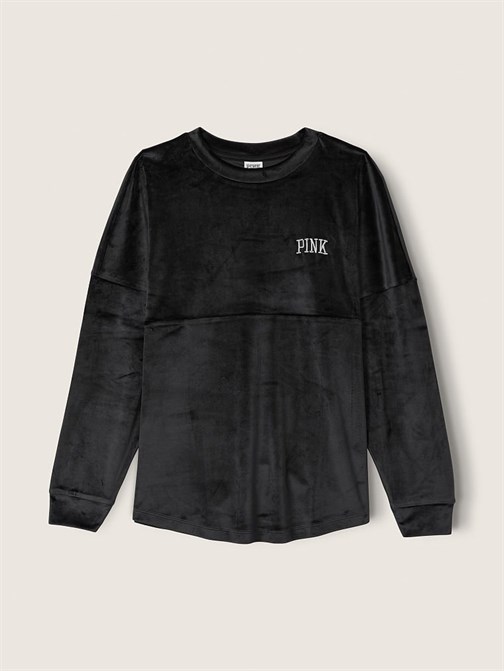 BİSİKLET YAKA KADİFE SWEATSHIRT