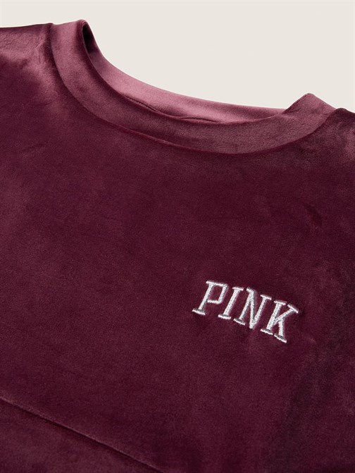 BİSİKLET YAKA KADİFE SWEATSHIRT