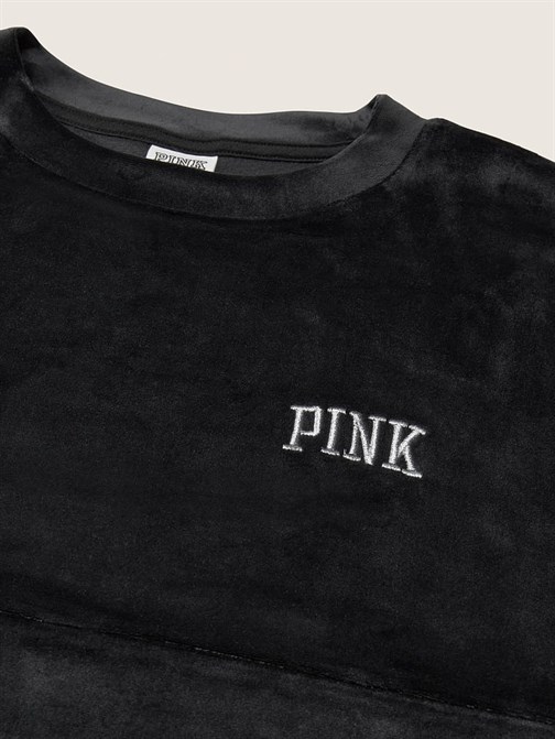 BİSİKLET YAKA KADİFE SWEATSHIRT