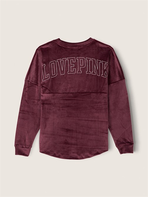 BİSİKLET YAKA KADİFE SWEATSHIRT
