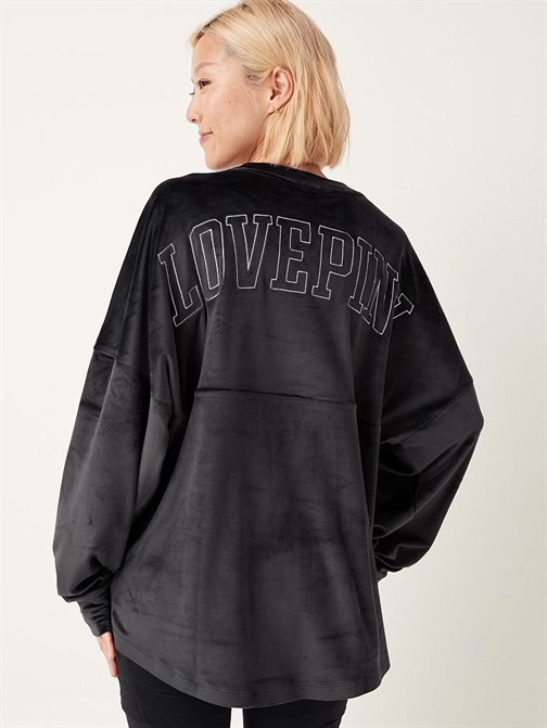 BİSİKLET YAKA KADİFE SWEATSHIRT
