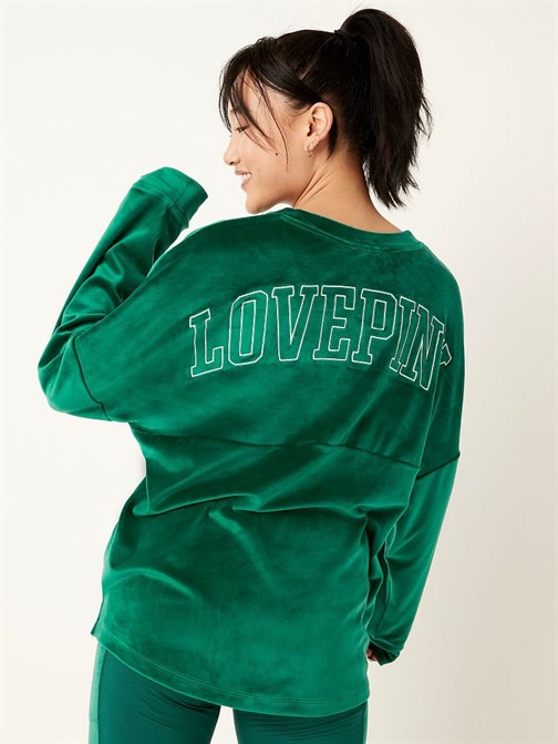 BİSİKLET YAKA KADİFE SWEATSHIRT