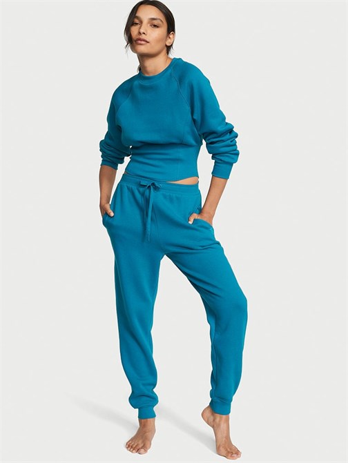 Bisiklet Yaka Pamuklu Sweatshirt