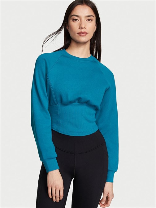 Bisiklet Yaka Pamuklu Sweatshirt