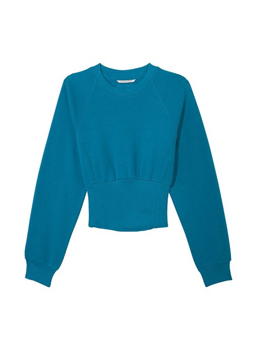 Bisiklet Yaka Pamuklu Sweatshirt