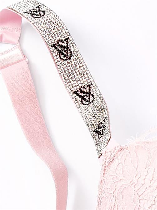 Bombshell 2 Beden Büyük Gösteren Dantelli Işıltılı Askılı Push-Up Sütyen