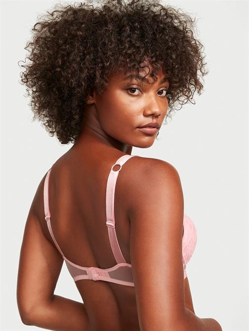 Bombshell 2 Beden Büyük Gösteren Dantelli Işıltılı Askılı Push-Up Sütyen