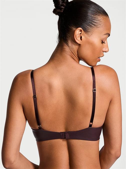 Bombshell 2 Beden Büyük Gösteren Deri Görünümlü Push-Up Sütyen