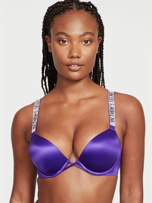 Bombshell 2 Beden Büyük Gösteren Işıltılı Askılı Push-Up Sütyen