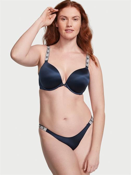 Bombshell 2 Beden Büyük Gösteren Işıltılı Askılı Push-Up Sütyen