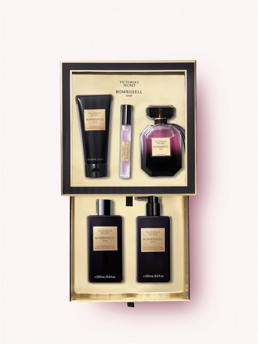Bombshell Oud Büyük Boy Parfüm Hediye Seti (5li Set)