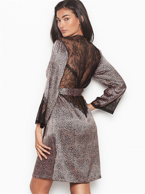 Victorias Secret Fransız Dantel Kimono Sabahlık