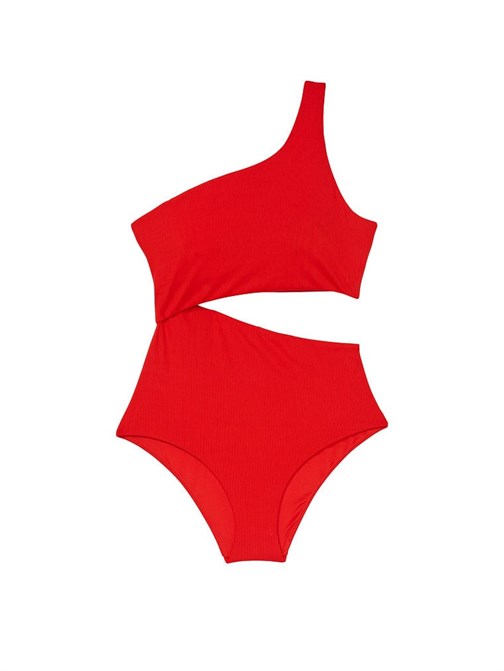 Cut Out Detaylı Tek Omuz Mayo