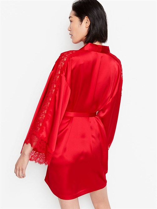 Dantel Ekli Kimono Sabahlık