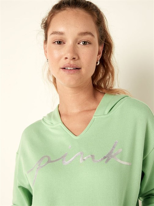 Everyday Lounge Kampüs Crop Kapüşonlu Sweatshirt