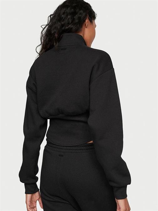 Fermuarlı Balıkçı Yaka Pamuklu Polar Sweatshirt