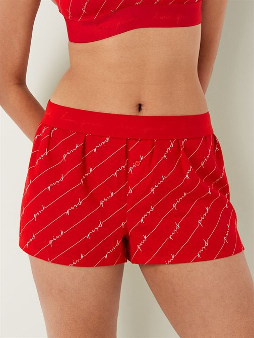 Flanel Boxer Şort Pijama