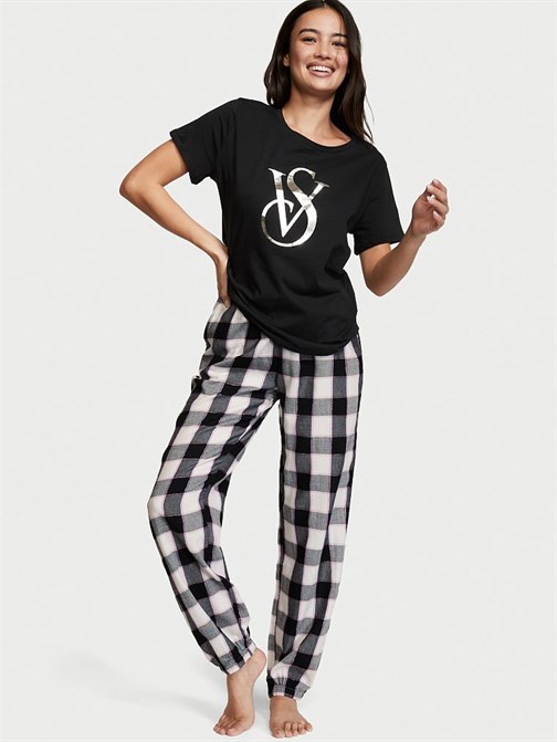 Flanel Jogger Tee-jama