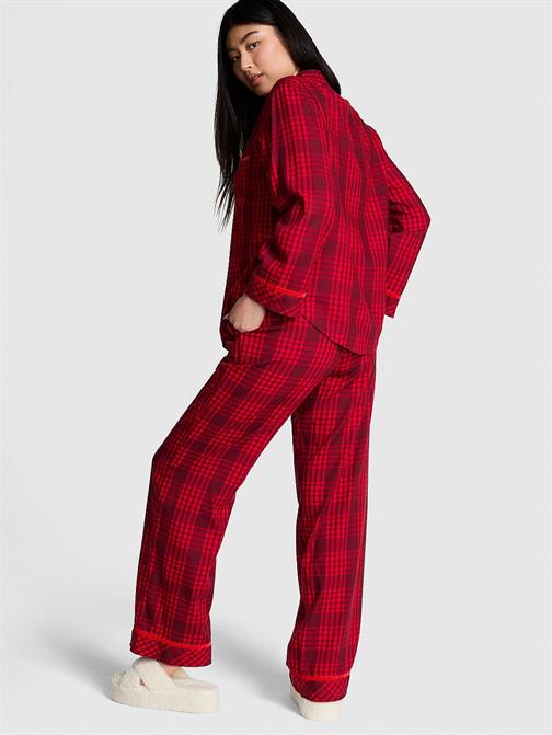 Flannel Uzun Pijama Takımı