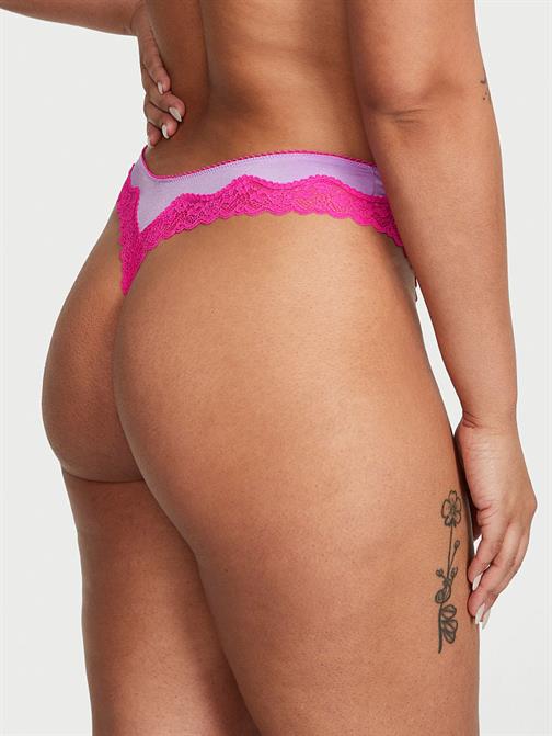 Fun & Flirty Dantelli Derin Bacak Kesimli Scoop Tanga