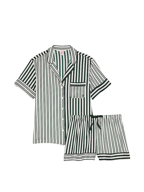 Glazed Saten Şortlu Pijama Takımı