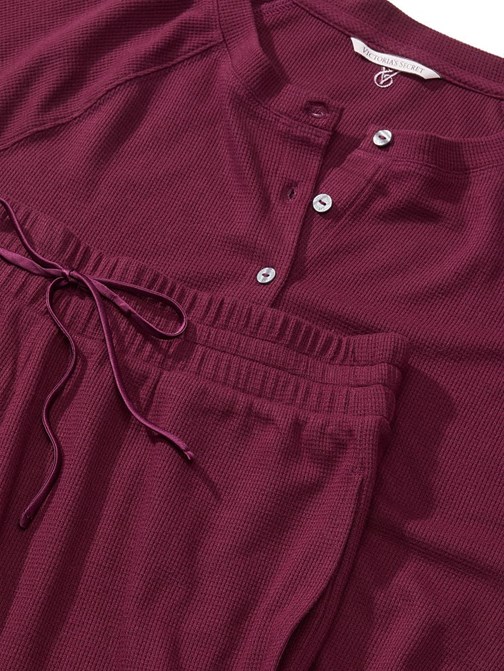 Glow Waffle Henley Jogger Takımı