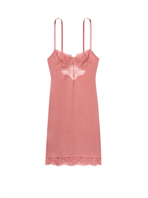 Victorias Secret Heavenly by Victoria Süper Yumuşak Modal ve Dantel Kaplı Mini Gecelik