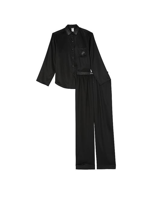 İpeksi Işıltılı Uzun Pijama Takımı