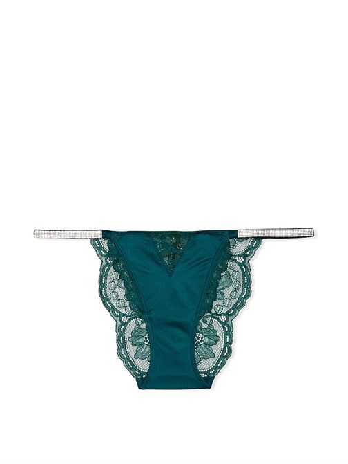 Işıltılı Askılı Dantel Cheeky Külot