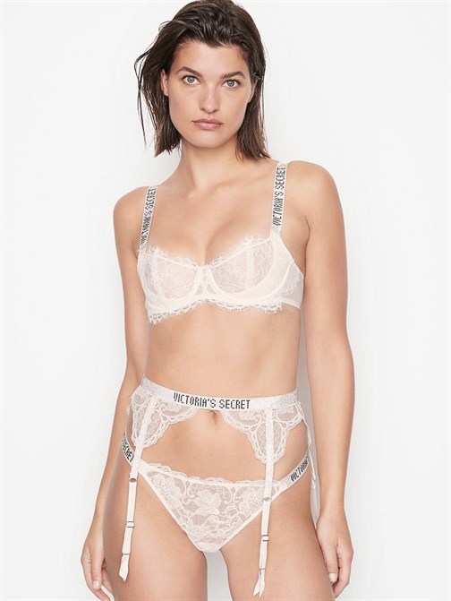 Very Sexy Işıltılı Askılı Dantel Jartiyer Kemeri