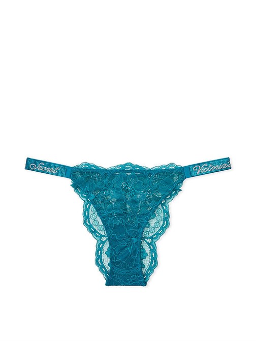 Işıltılı Askılı Dantelli Brazilian Külot