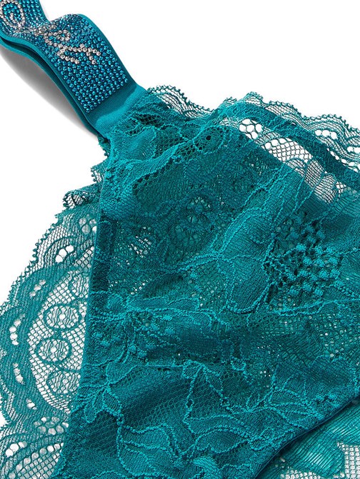 Işıltılı Askılı Dantelli Brazilian Külot
