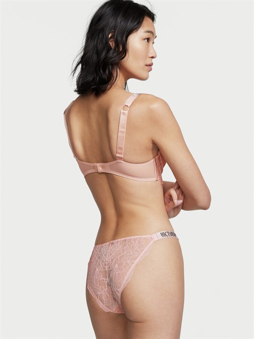 Işıltılı Askılı Dantelli Cheeky Külot