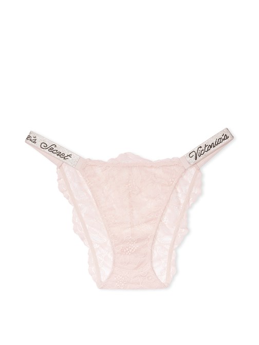 Işıltılı Askılı Dantelli Cheeky Külot