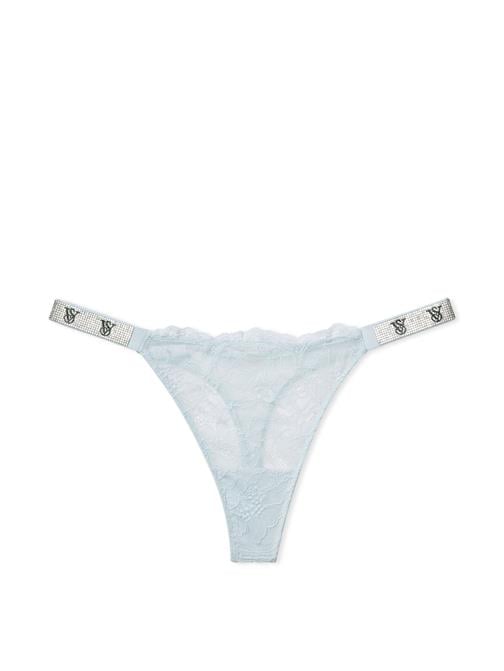 Işıltılı Askılı Dantelli Tanga
