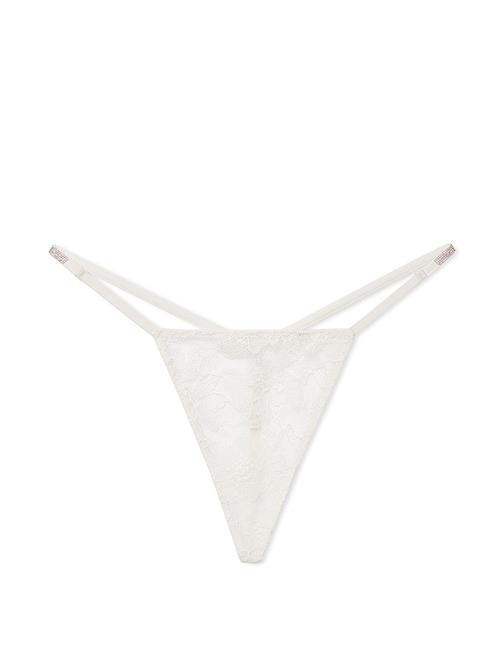 Işıltılı Askılı Dantelli V-String Külot