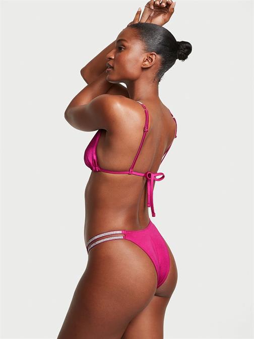 Işıltılı Askılı Üçgen Bikini Üstü