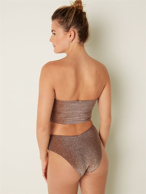 Işıltılı Askısız Bikini Üstü