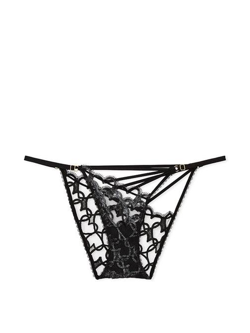 Işıltılı Kalp İşlemeli Ayarlanabilir String Bikini Külot
