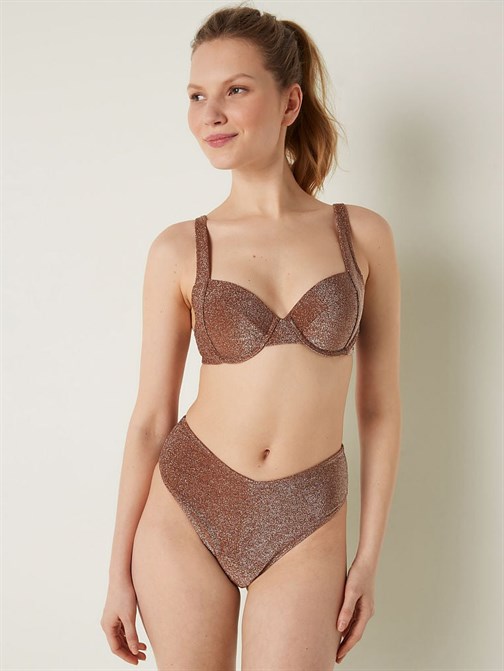 Işıltılı Push-Up Bikini Üstü