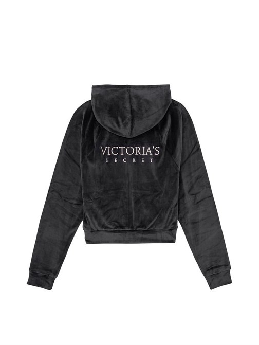 Kadife Fermuarlı Sweatshirt
